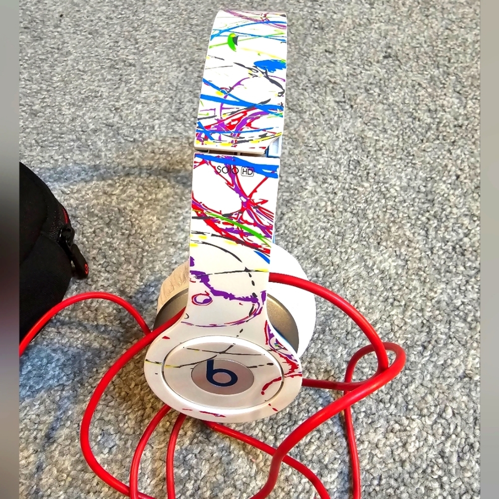 Futura X Beats By Dre Solo HD Headphones With Beats Case & IPhone Adapter